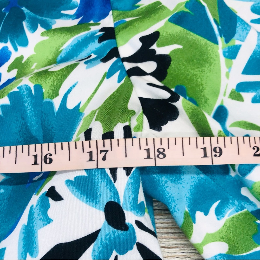 Chaus Blue Green White Floral Jacket - Picture 9 of 16